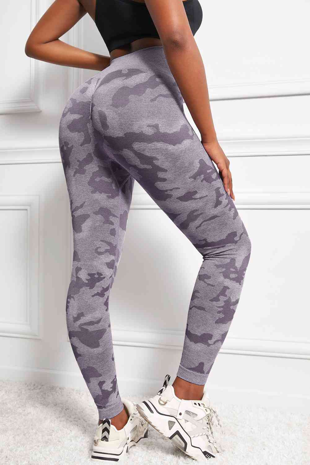 Camo Print Seamless High Waist Yoga Leggings - FitFemme.Shop