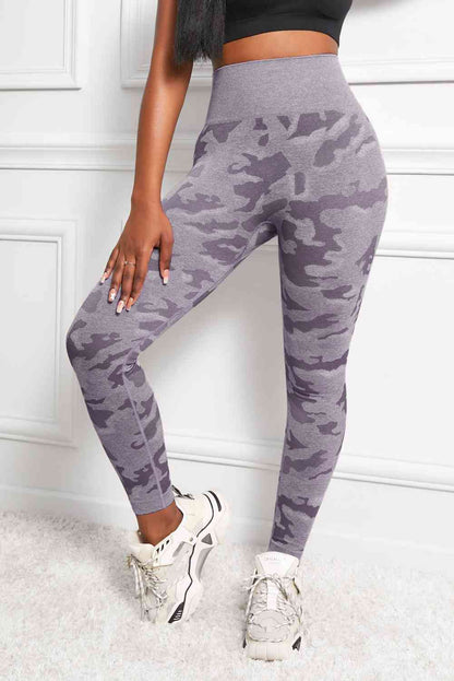 Camo Print Seamless High Waist Yoga Leggings - FitFemme.Shop