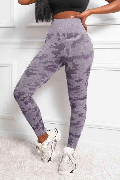 Camo Print Seamless High Waist Yoga Leggings - FitFemme.Shop