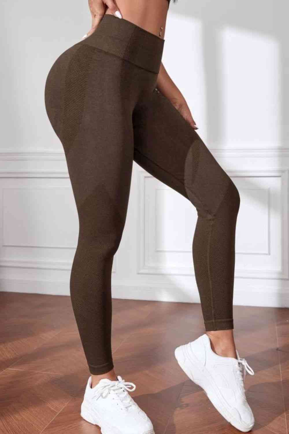 High Waistband Long Active Pants - FitFemme.Shop