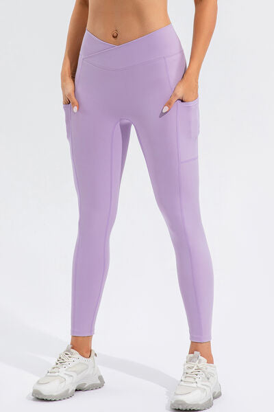 High Waist Active Leggings with Pockets - FitFemme.Shop