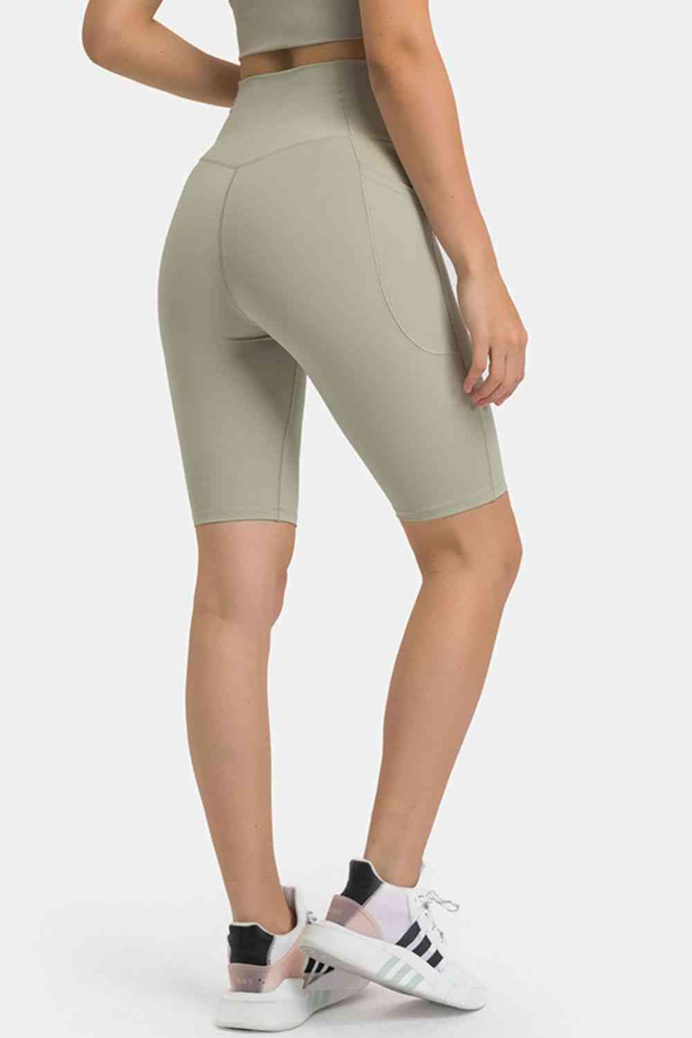 Millennia High Waist Biker Shorts with Pockets - FitFemme.Shop