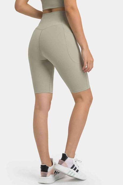 Millennia High Waist Biker Shorts with Pockets - FitFemme.Shop