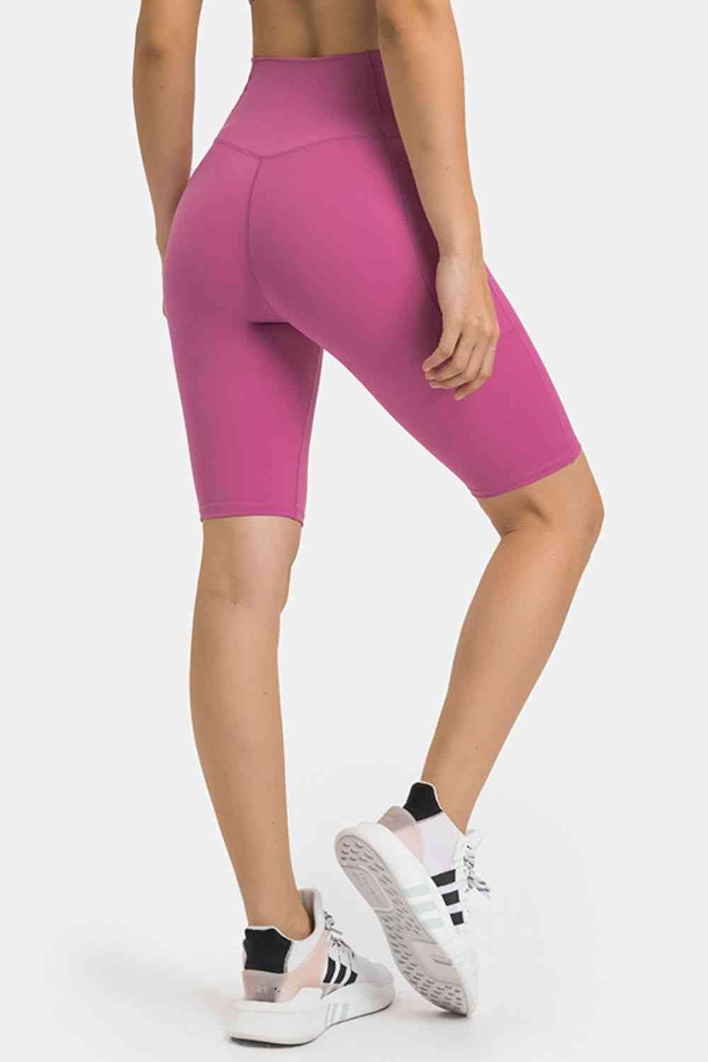 Millennia High Waist Biker Shorts with Pockets - FitFemme.Shop