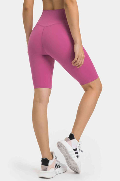 Millennia High Waist Biker Shorts with Pockets - FitFemme.Shop