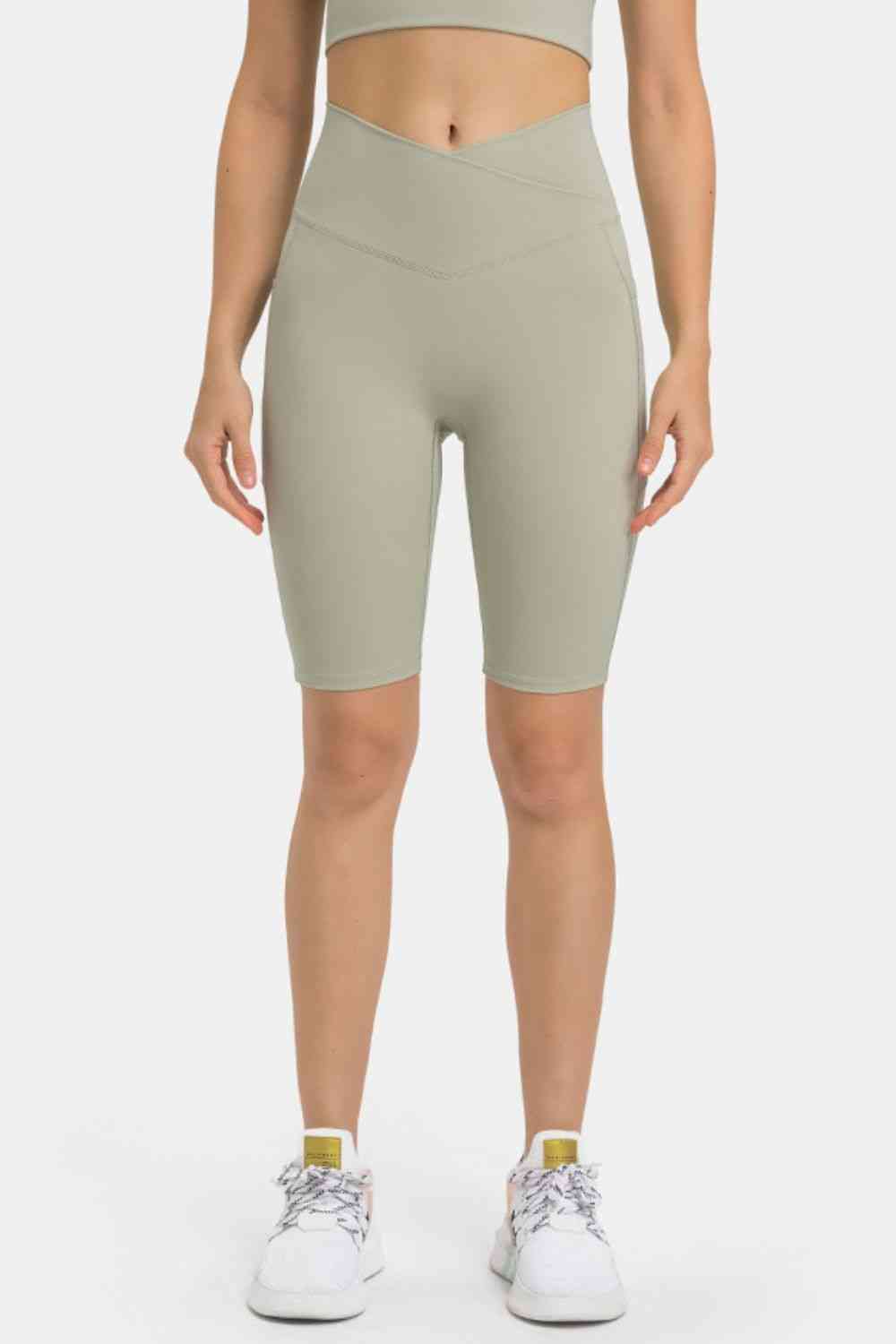 Millennia High Waist Biker Shorts with Pockets - FitFemme.Shop