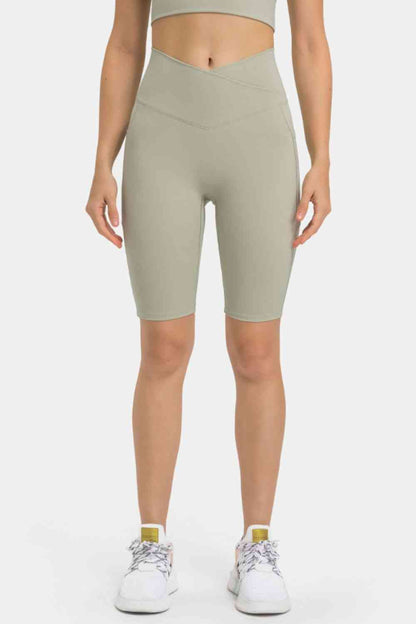 Millennia High Waist Biker Shorts with Pockets - FitFemme.Shop
