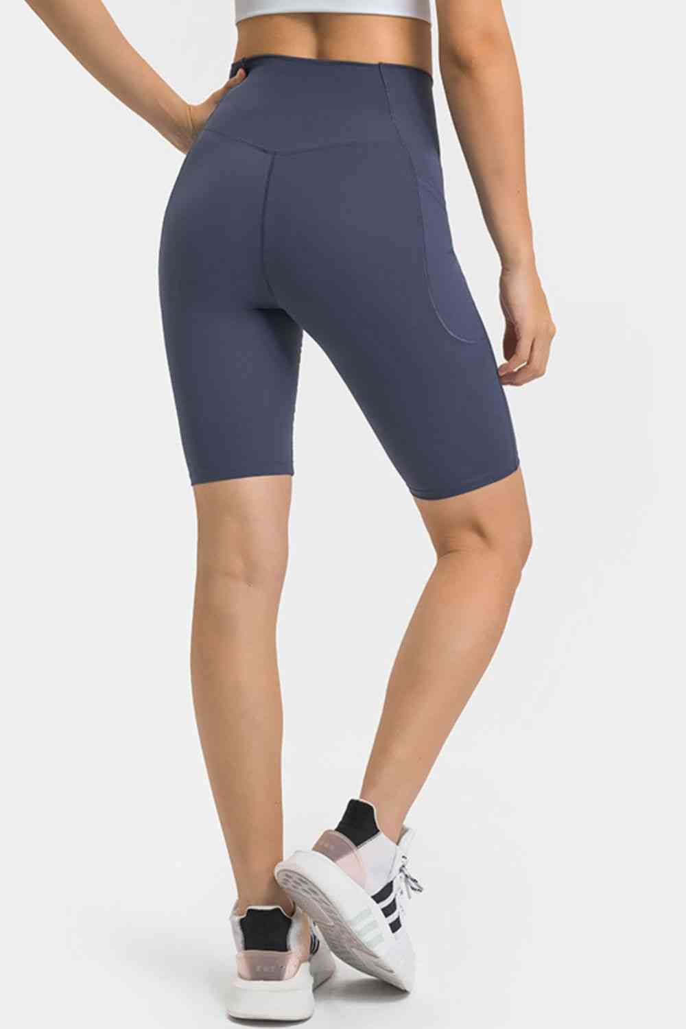 Millennia High Waist Biker Shorts with Pockets - FitFemme.Shop