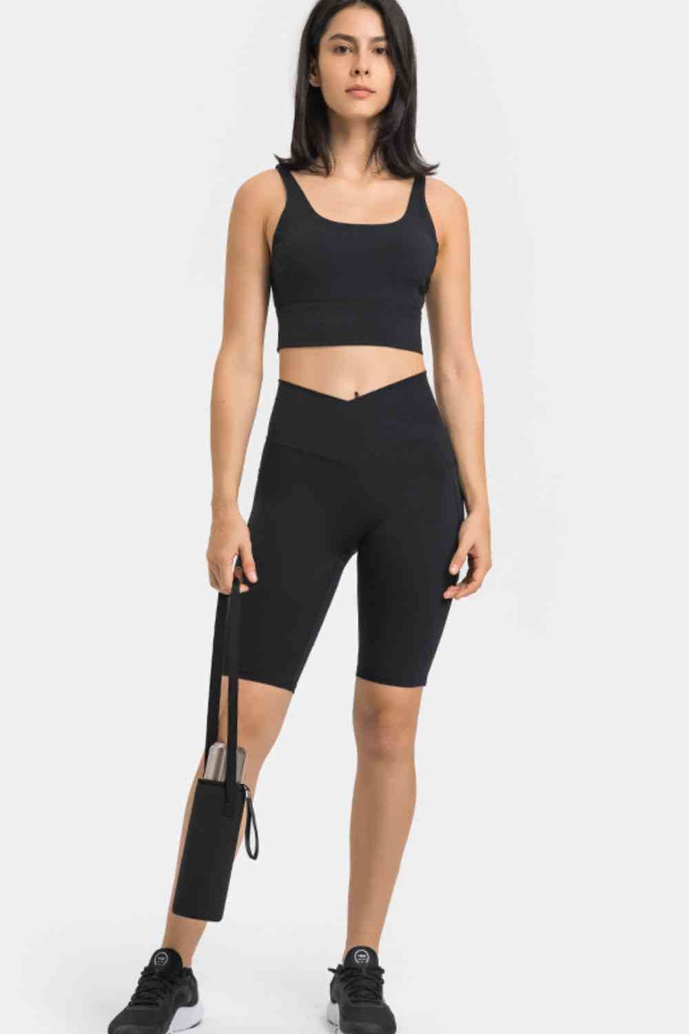 Millennia High Waist Biker Shorts with Pockets - FitFemme.Shop