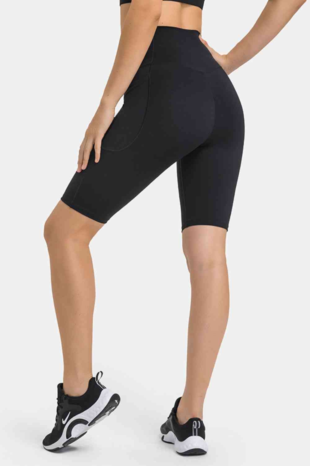 Millennia High Waist Biker Shorts with Pockets - FitFemme.Shop