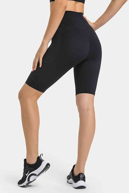 Millennia High Waist Biker Shorts with Pockets - FitFemme.Shop