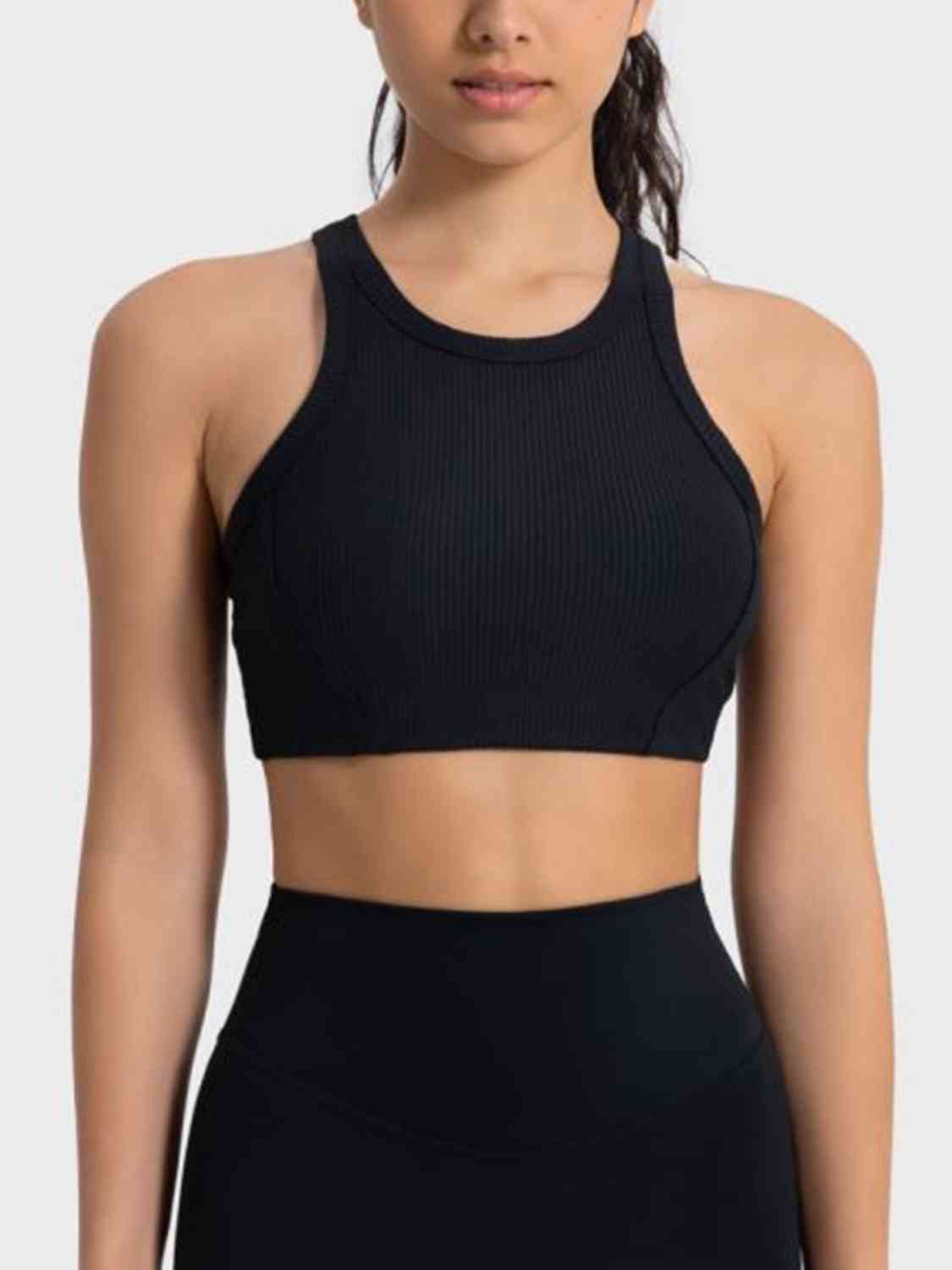 Millennia Wide Strap Cropped Sport Tank - FitFemme.Shop