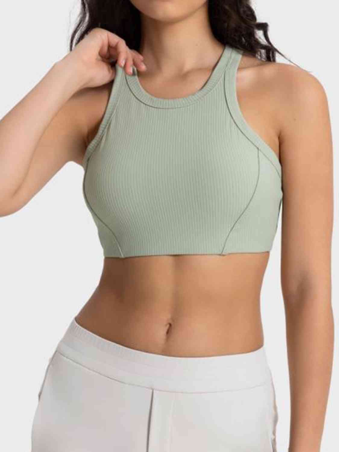 Millennia Wide Strap Cropped Sport Tank - FitFemme.Shop
