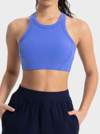 Millennia Wide Strap Cropped Sport Tank - FitFemme.Shop