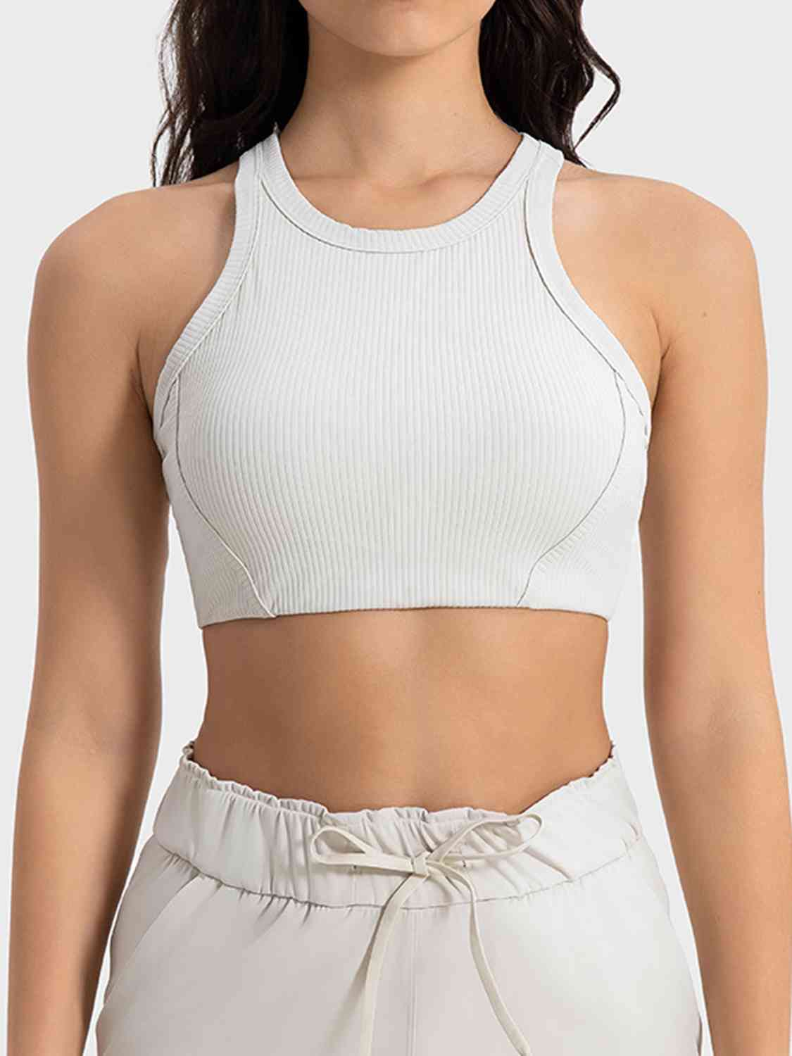 Millennia Wide Strap Cropped Sport Tank - FitFemme.Shop