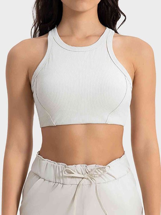 Millennia Wide Strap Cropped Sport Tank - FitFemme.Shop
