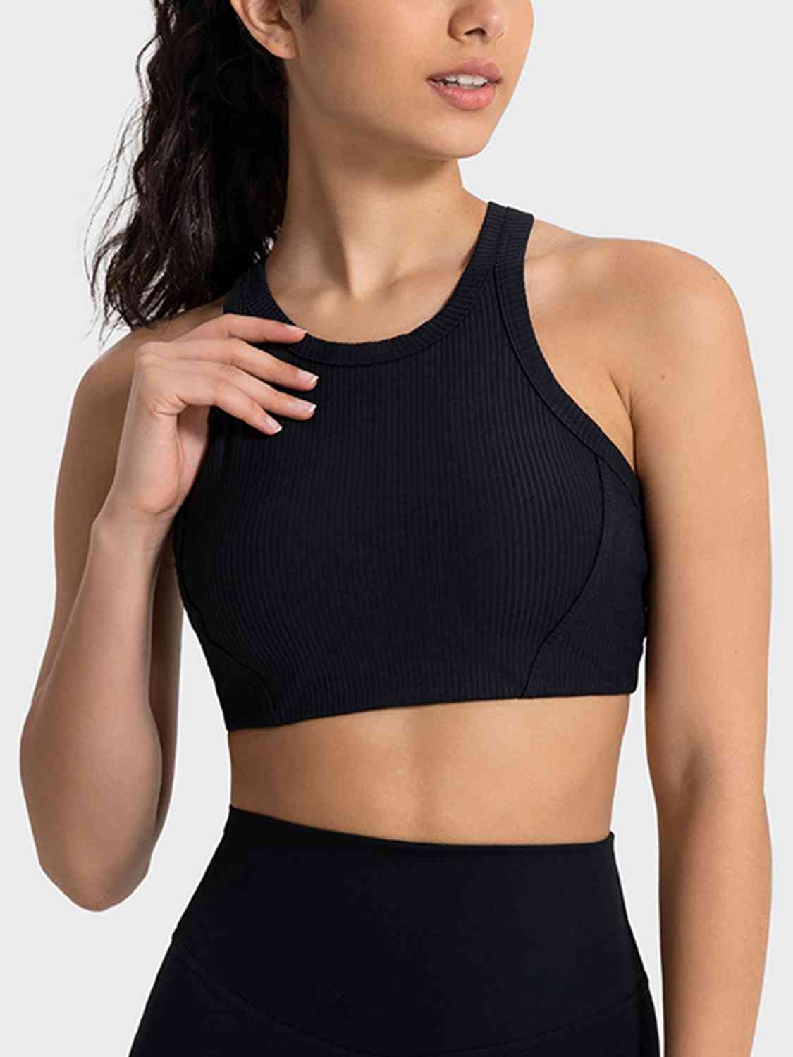 Millennia Wide Strap Cropped Sport Tank - FitFemme.Shop