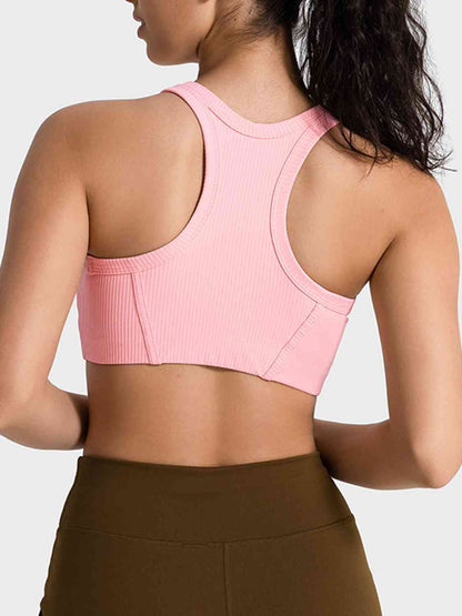 Millennia Wide Strap Cropped Sport Tank - FitFemme.Shop