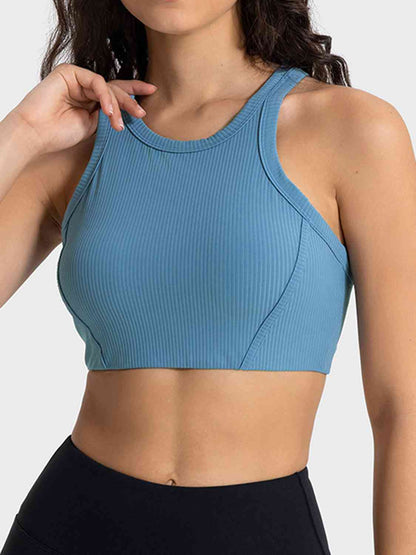 Millennia Wide Strap Cropped Sport Tank - FitFemme.Shop