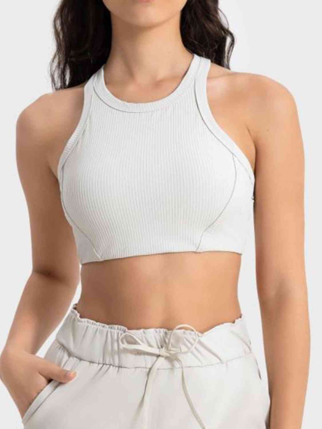 Millennia Wide Strap Cropped Sport Tank - FitFemme.Shop