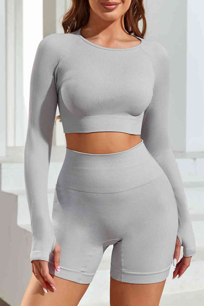 Wide Waistband Sports Shorts - FitFemme.Shop