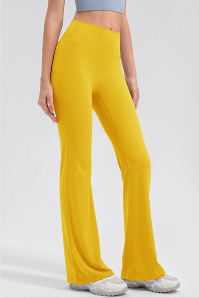 High Waist Straight Active Pants - FitFemme.Shop