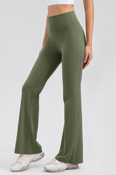 High Waist Straight Active Pants - FitFemme.Shop