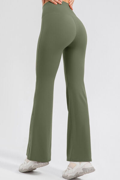 High Waist Straight Active Pants - FitFemme.Shop