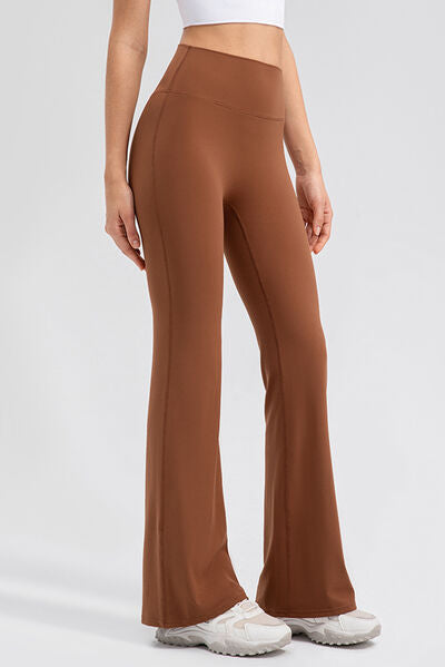 High Waist Straight Active Pants - FitFemme.Shop
