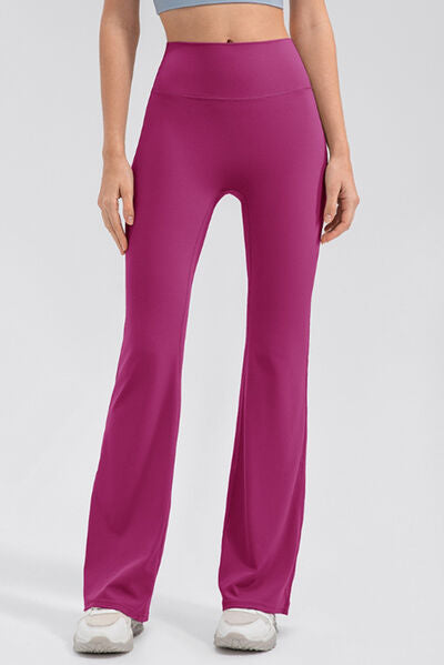 High Waist Straight Active Pants - FitFemme.Shop