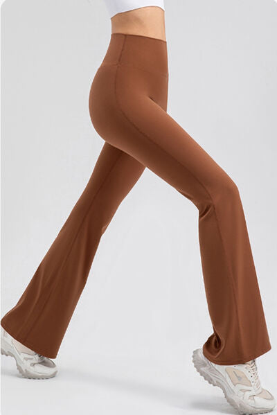 High Waist Straight Active Pants - FitFemme.Shop