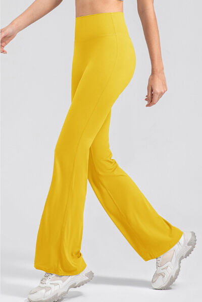 High Waist Straight Active Pants - FitFemme.Shop