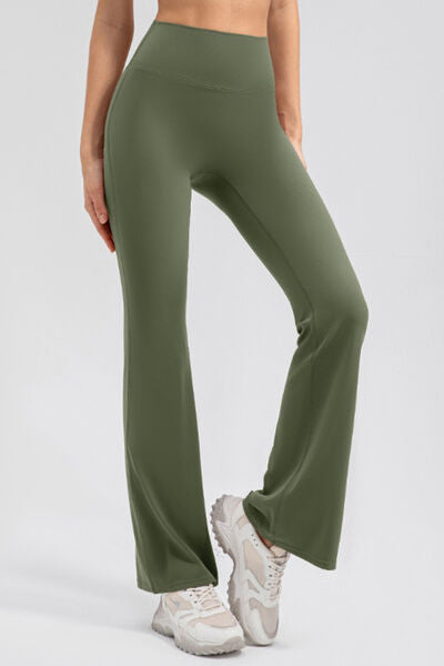 High Waist Straight Active Pants - FitFemme.Shop