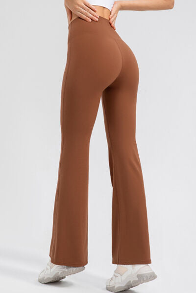 High Waist Straight Active Pants - FitFemme.Shop