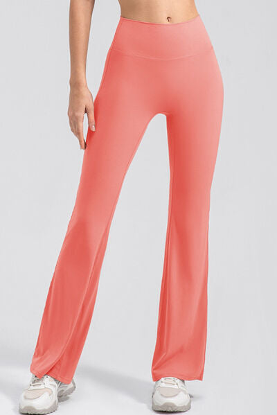 High Waist Straight Active Pants - FitFemme.Shop