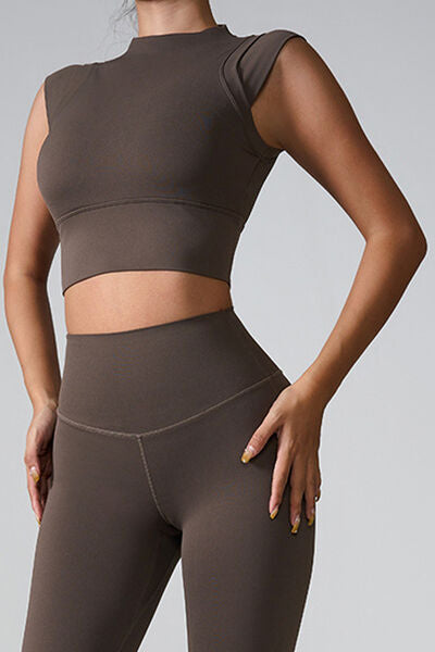 Mock Neck Active Tank - FitFemme.Shop