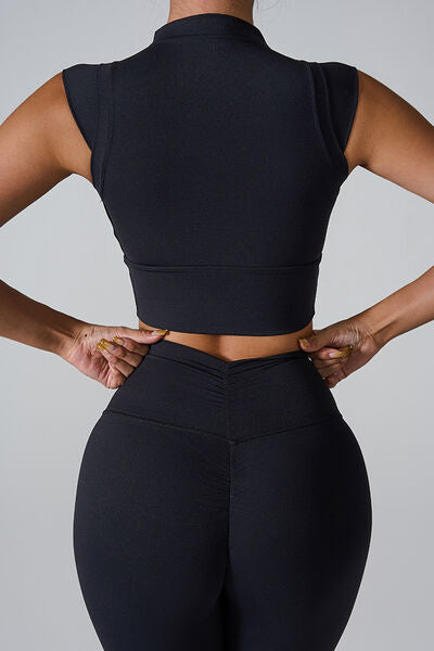 Mock Neck Active Tank - FitFemme.Shop