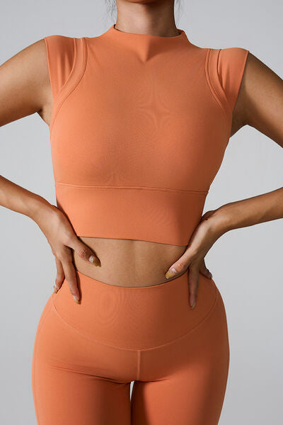 Mock Neck Active Tank - FitFemme.Shop