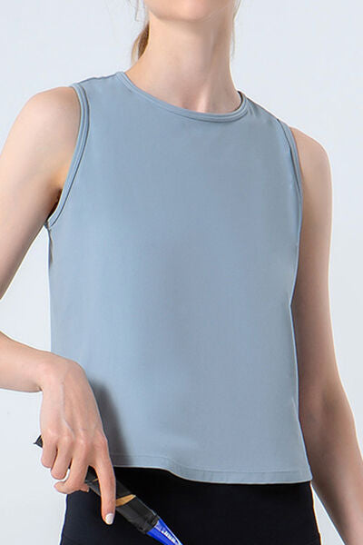 Round Neck Active Tank - FitFemme.Shop