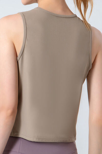 Round Neck Active Tank - FitFemme.Shop