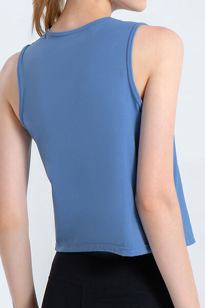 Round Neck Active Tank - FitFemme.Shop