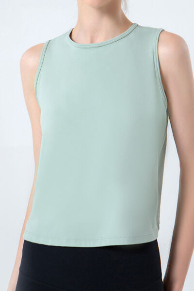 Round Neck Active Tank - FitFemme.Shop
