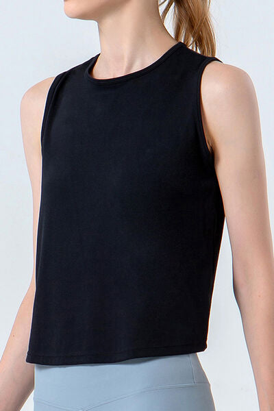 Round Neck Active Tank - FitFemme.Shop