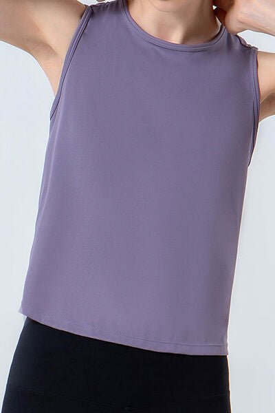 Round Neck Active Tank - FitFemme.Shop