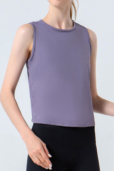 Round Neck Active Tank - FitFemme.Shop