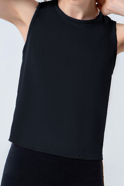 Round Neck Active Tank - FitFemme.Shop