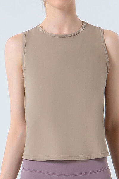Round Neck Active Tank - FitFemme.Shop