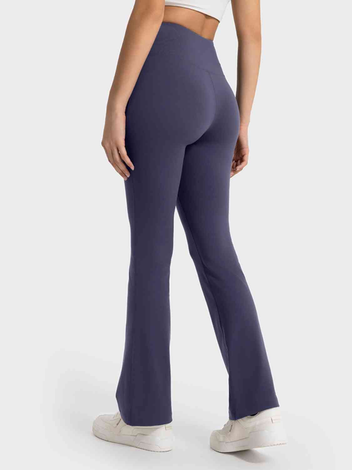 Millennia Wide Waistband Bootcut Sport Pants - FitFemme.Shop
