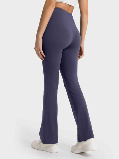 Millennia Wide Waistband Bootcut Sport Pants - FitFemme.Shop