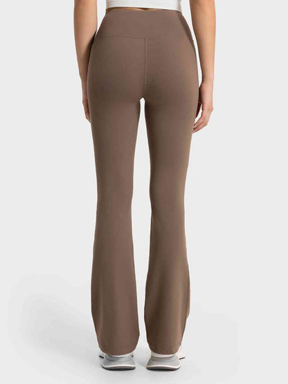 Millennia Wide Waistband Bootcut Sport Pants - FitFemme.Shop